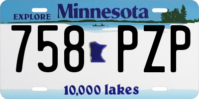 MN license plate 758PZP