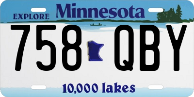 MN license plate 758QBY