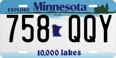 MN license plate 758QQY