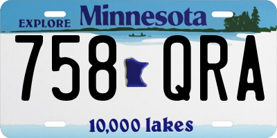 MN license plate 758QRA