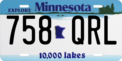 MN license plate 758QRL