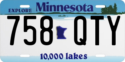 MN license plate 758QTY