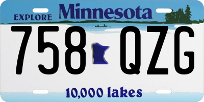 MN license plate 758QZG