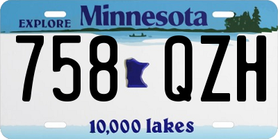 MN license plate 758QZH