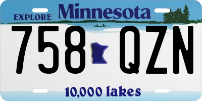MN license plate 758QZN