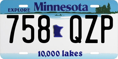 MN license plate 758QZP