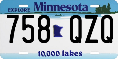MN license plate 758QZQ