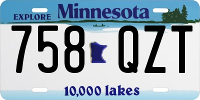 MN license plate 758QZT