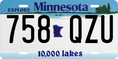 MN license plate 758QZU