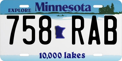 MN license plate 758RAB