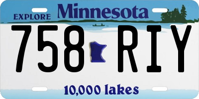 MN license plate 758RIY