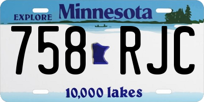 MN license plate 758RJC