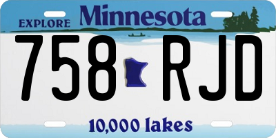 MN license plate 758RJD