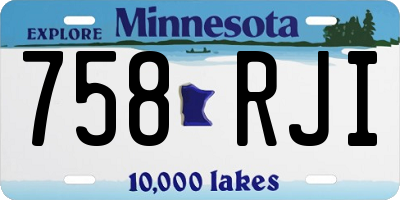 MN license plate 758RJI