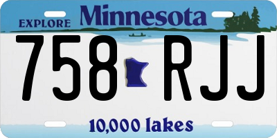 MN license plate 758RJJ