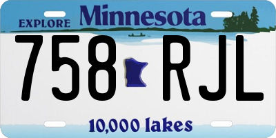MN license plate 758RJL