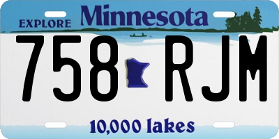 MN license plate 758RJM