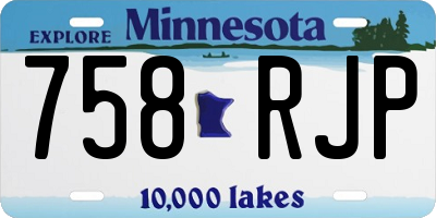 MN license plate 758RJP