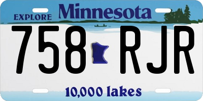 MN license plate 758RJR