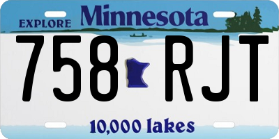 MN license plate 758RJT