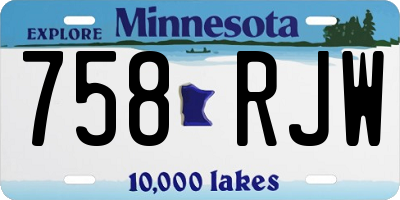 MN license plate 758RJW