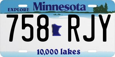 MN license plate 758RJY