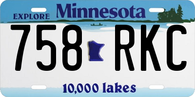 MN license plate 758RKC