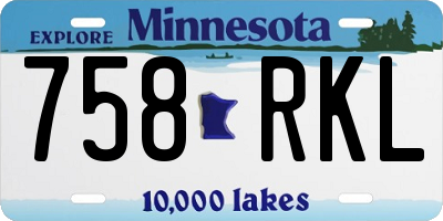 MN license plate 758RKL