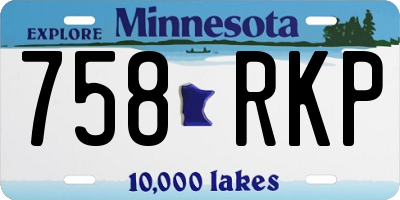 MN license plate 758RKP