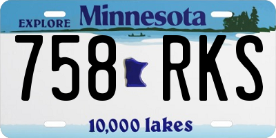 MN license plate 758RKS