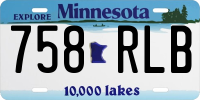 MN license plate 758RLB