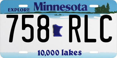 MN license plate 758RLC