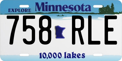 MN license plate 758RLE