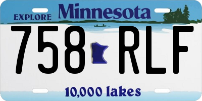 MN license plate 758RLF