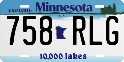 MN license plate 758RLG