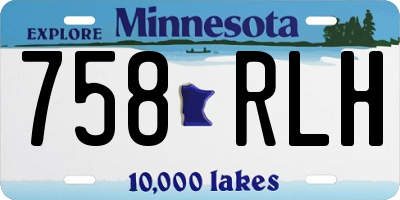MN license plate 758RLH