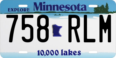 MN license plate 758RLM