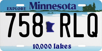 MN license plate 758RLQ