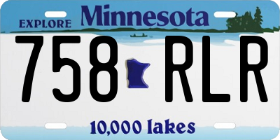 MN license plate 758RLR