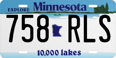 MN license plate 758RLS