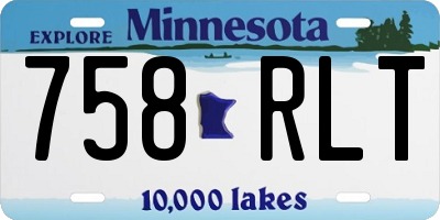 MN license plate 758RLT
