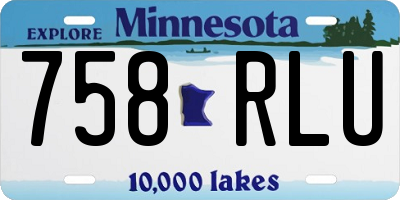 MN license plate 758RLU