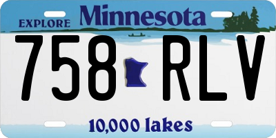 MN license plate 758RLV