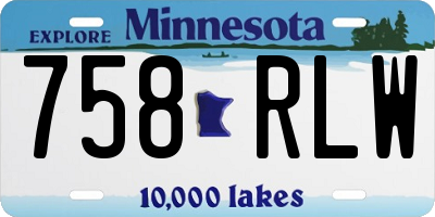 MN license plate 758RLW
