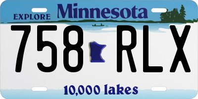 MN license plate 758RLX