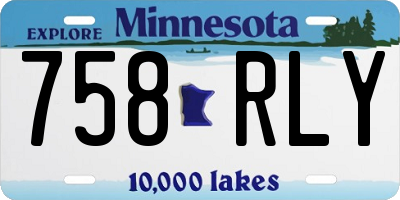 MN license plate 758RLY