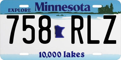 MN license plate 758RLZ