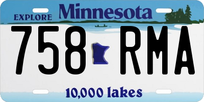 MN license plate 758RMA