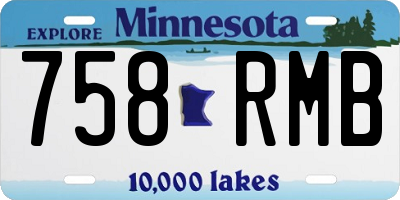 MN license plate 758RMB