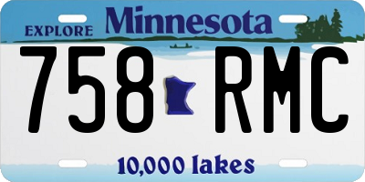 MN license plate 758RMC